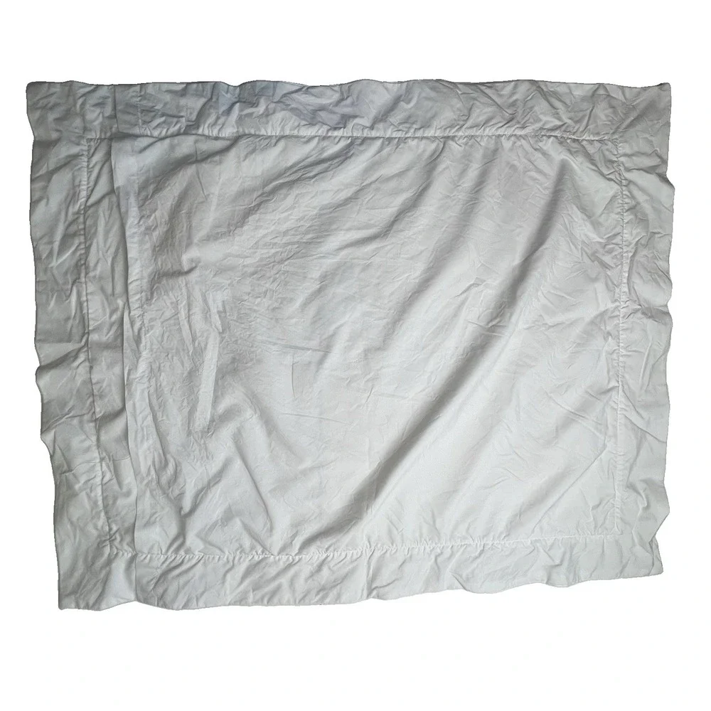 Pottery Barn  Double Piping Cotton STANDARD Pillow Sham WHITE